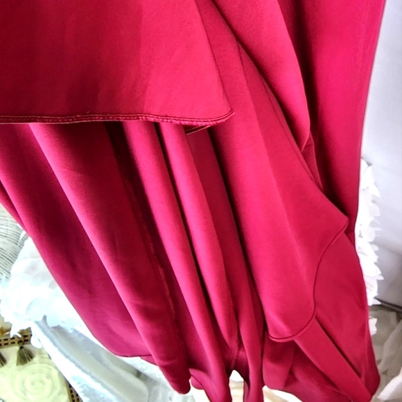 Forever New size 12 red satin maxi dress with full drape wide skirt - Picture 6 of 15